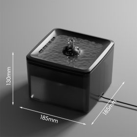 Ultra Silent Circulating Pet Drinking Fountain, 3800ML Large Volume, USB Powered Easy Clean Water Bowl For Kittens Puppies (Option: BLACK)