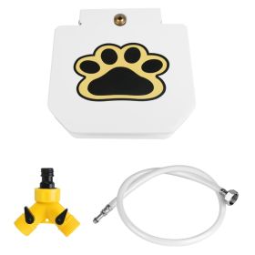 1Pc Dog Water Fountain Outdoor Dog Pet Water Dispenser Step-on Activated Sprinkler With Interactive Paw Pedal Valve For Drinking Water (Option: WHITE)