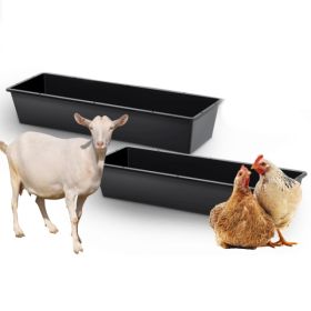 2-piece Dual-purpose Plastic Livestock Feed Trough Suitable For Daily Feeding Of Horses, Goats, Pigs And Other Animals Widely Adaptable To Home B (Option: 92028410)