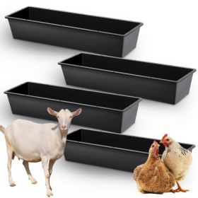 4-piece Dual-purpose Plastic Livestock Feed Trough Suitable For Daily Feeding Of Horses, Goats, Pigs And Other Animals Widely Adaptable To Home B (Option: 29803909)
